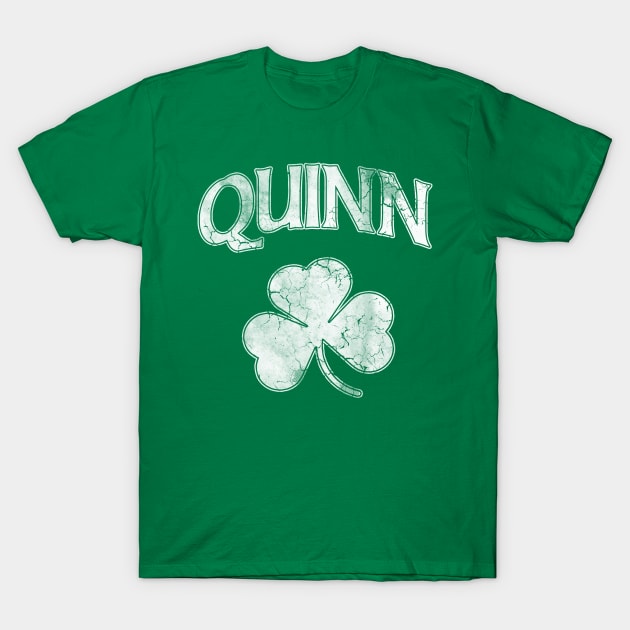 Quinn Irish Shamrock St Patricks Day T-Shirt by E